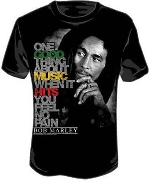 BOB MARLEY ZION ROOTSWEAR GOOD MUSIC HITS FEEL NO PAIN RASTA T TEE SHIRT S-3XL BOB MARLEY ZION ROOTSWEAR GOOD MUSIC HITS FEEL NO PAIN RASTA T TEE SHIRT S-3XL