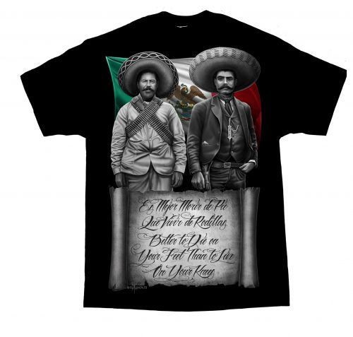 DGA David Gonzales Art Die On My Feet Mexico Revolution Tattoo Urban Mens Shirt DGA David Gonzales Art Die On My Feet Mexico Revolution Tattoo Urban Mens Shirt