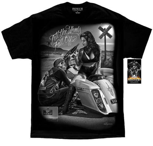 David Gonzales Art DGA Ride Or Die Till The Wheels Fall Of Adult Mens Tee Shirt David Gonzales Art DGA Ride Or Die Till The Wheels Fall Of Adult Mens Tee Shirt