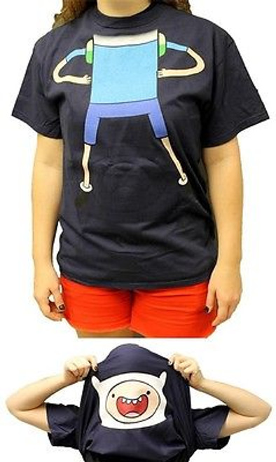 Authentic Adventure Time Reversible Finn Face Mask Costume Adult Shirt S M L Xl Authentic Adventure Time Reversible Finn Face Mask Costume Adult Shirt S M L Xl