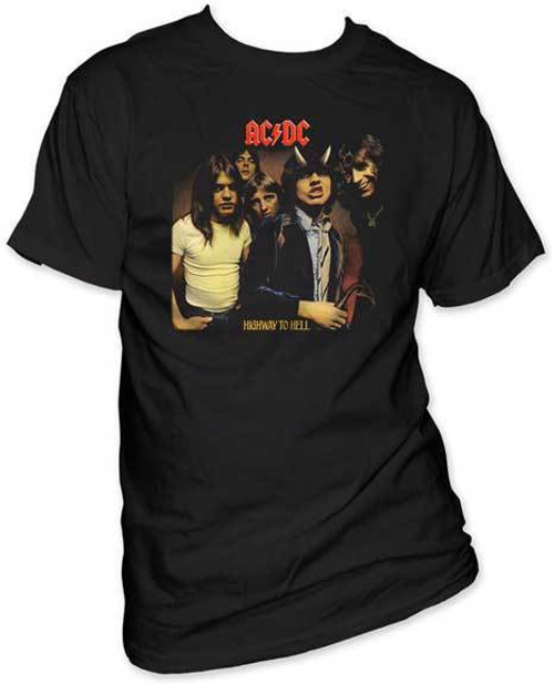 AC/DC Highway To Hell Album Cover Angus Young Rock Music Adult Tee Shirt ACDC32 AC/DC Highway To Hell Album Cover Angus Young Rock Music Adult Tee Shirt ACDC32