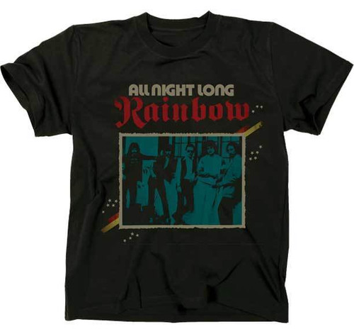 Rainbow All Night Long 2 Music Rock Band Adult Mens T Tee Shirt PHD-RNB-1005 Rainbow All Night Long 2 Music Rock Band Adult Mens T Tee Shirt PHD-RNB-1005