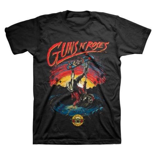 Guns N Roses Skate Music Skater Undead Band Classic Rock Mens T