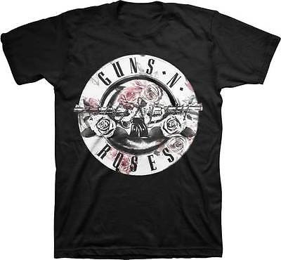Guns N Roses Floral Filled Bullet Logo Art Gnr Music Rock Band T