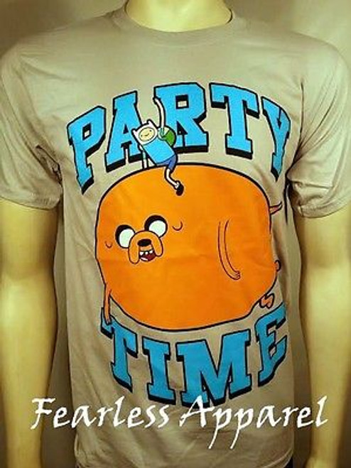 Adventure Time Party Time Finn Jake Cartoon Network Adult T Shirt S-3Xl Adventure Time Party Time Finn Jake Cartoon Network Adult T Shirt S-3Xl