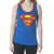 AUTHENTIC SUPERGIRL SUPERMAN SHIELD JUNIORS BLUE RACER TANK DC COMICS S M L XL