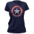 AUTHENTIC CAPTAIN AMERICA SHIELD VINTAGE MARVEL COMICS JUNIORS GIRLS SHIRT S-2XL