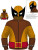 AUTHENTIC MARVEL COMICS WOLVERINE BROWN WOLF X-MEN COSTUME HOODIE S M L XL 2XL