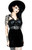 Restyle Moon Child Harness Velvet Vegan Leather Gothic Punk Emo Womens Dress Restyle Moon Child Harness Velvet Vegan Leather Gothic Punk Emo Womens Dress