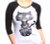 Lucky 13 Scaredy Cat Hearts Love Black Kittens Juniors 3/4 Sleeve Raglan S-2Xl Lucky 13 Scaredy Cat Hearts Love Black Kittens Juniors 3/4 Sleeve Raglan S-2Xl