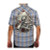 Lucky 13 Suerte Western Plaid Skull Punk Button Down S/S Shirt M Lucky 13 Suerte Western Plaid Skull Punk Button Down S/S Shirt M