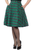 Sourpuss Bonnie Gothic Punk Rock Retro 50s Rockabilly Green Plaid Skirt SPSK97