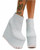 YRU Dimension Glitter Sparkles Punk Goth Raver White Platforms Boots Heels Shoes YRU Dimension Glitter Sparkles Punk Goth Raver White Platforms Boots Heels Shoes