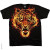 Fire Tiger Flaming Wild Cat Exotic Powerful Fierce Feline Fantasy Dark Tee Shirt Fire Tiger Flaming Wild Cat Exotic Powerful Fierce Feline Fantasy Dark Tee Shirt
