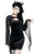 Restyle Salem Witch Velvet Gothic Occult Emo Punk Black Wide Sleeves Mini Dress Restyle Salem Witch Velvet Gothic Occult Emo Punk Black Wide Sleeves Mini Dress