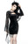 Restyle Salem Witch Velvet Gothic Occult Emo Punk Black Wide Sleeves Mini Dress Restyle Salem Witch Velvet Gothic Occult Emo Punk Black Wide Sleeves Mini Dress