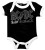 AC/DC AC DC BABY IN BLACK ROCK METAL INFANT ONESIE ONE PIECE ROMPER BODYSUIT