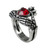 Alchemy of England Gothic Claddagh by Night Skeleton Swarovski Crystal Ring R210 Alchemy of England Gothic Claddagh by Night Skeleton Swarovski Crystal Ring R210