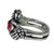 Alchemy of England Gothic Claddagh by Night Skeleton Swarovski Crystal Ring R210 Alchemy of England Gothic Claddagh by Night Skeleton Swarovski Crystal Ring R210