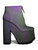 YRU Nightmare Reflective Iridescent Grey Goth Punk Womens Platforms Boots Shoes