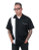 Rock Steady Clothing Poplin Single Panel Black White Bowling Work Shirt S-3Xl