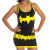 Authentic Batman Batgirl Character Costume Juniors Dress Tank Dc Comics S M L Xl Authentic Batman Batgirl Character Costume Juniors Dress Tank Dc Comics S M L Xl