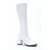 Ellie Shoes GoGo Dancer Club Disco 70s 60s White Wide Zip Up Costume Heels Boots Ellie Shoes GoGo Dancer Club Disco 70s 60s White Wide Zip Up Costume Heels Boots