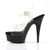 Pleaser Exotic Dancing Sexy Black Clear Sandal Platform Shoe 6" Heel Delight-608