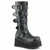 Demonia Cyber Gothic Buckles Black Punk Knee High Platforms Boots Trashville-518