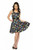H&R London Arcade Games Retro Rockabilly Goth Pinup Black Halter Dress 6376 H&R London Arcade Games Retro Rockabilly Goth Pinup Black Halter Dress 6376