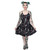 Too Fast Bed of Roses Skeletons Skulls Gothic Punk Floral Skater Dress WDGI-BED Too Fast Bed of Roses Skeletons Skulls Gothic Punk Floral Skater Dress WDGI-BED
