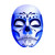 Underwraps Day of the Dead Blue Shadow Sugar Skull Mask Halloween Costume 28143