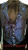 SHRINE ARISTOCRAT VICTORIAN BLUE TAPESTRY GOTHIC VEST JACKET VAMPIRE STEAMPUNK