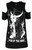 Restyle Live by the Moon Cold Shoulder Satanic Demon Gothic Punk Witch T Shirt Restyle Live by the Moon Cold Shoulder Satanic Demon Gothic Punk Witch T Shirt