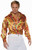Underwraps Disco Orange Swirls 70s Dance Shirt Adult Men Halloween Costume 29839