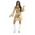 Underwraps Disco Chick 70s Brown Swirls Dress Adult Halloween Costume 29915
