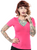 Sourpuss Ramona Magenta Rockabilly Tattoos Gothic V Neck Top Shirt SPTOP129 Sourpuss Ramona Magenta Rockabilly Tattoos Gothic V Neck Top Shirt SPTOP129