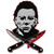 Rock Rebel Halloween Michael Myers Horror Movie Back Patch UH2-BACKPATCH-KNIVES Rock Rebel Halloween Michael Myers Horror Movie Back Patch UH2-BACKPATCH-KNIVES