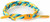Rastaclat Prismatic Orange Braided Shoelace Wristband Bracelet w/ Box B11400067