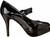 Ellie Double Strap Mary Jane Black Pumps Pinup 4" Heels Halloween Shoes 421-JANE