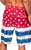 Star Spangled American Flag Patriotic Board Swim Shorts Bathing Suit MN-208-RED Star Spangled American Flag Patriotic Board Swim Shorts Bathing Suit MN-208-RED