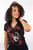 Lethal Angel Red Catrina Sugar Skull Roses Floral Biker V Neck T Shirt LA20689 Lethal Angel Red Catrina Sugar Skull Roses Floral Biker V Neck T Shirt LA20689