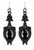Restyle Dark Mirror Lucifer Horns Witch Pagan Pentagrams Gothic Black Earrings Restyle Dark Mirror Lucifer Horns Witch Pagan Pentagrams Gothic Black Earrings