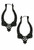 Restyle Devil Horns Pentagrams Satanic Gothic Punk Witch Pagan Black Earrings Restyle Devil Horns Pentagrams Satanic Gothic Punk Witch Pagan Black Earrings