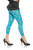 Underwraps Floral Lace Sheer Leggings Blue Adult Womens Halloween Costume 28410