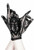 Restyle Saint Goth Crescent Moons Spider Webs Cross Victorian Mesh Lace Gloves