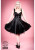 H&R LONDON BLACK SATIN MARILYN 50s PINUP ROCKABILLY VINTAGE PARTY PROM DRESS