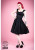 H&R LONDON BLACK BROCADE COCKTAIL HALTER 50s ROCK RETRO PUNK CLASSIC PROM DRESS