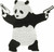 Panda With Gun Cuddly Bear Pistols DSX British Street Art Graffiti Patch P-3697