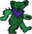 The Grateful Dead Dancing Bear Green Psychedelic Music Embroidered Patch P-1203